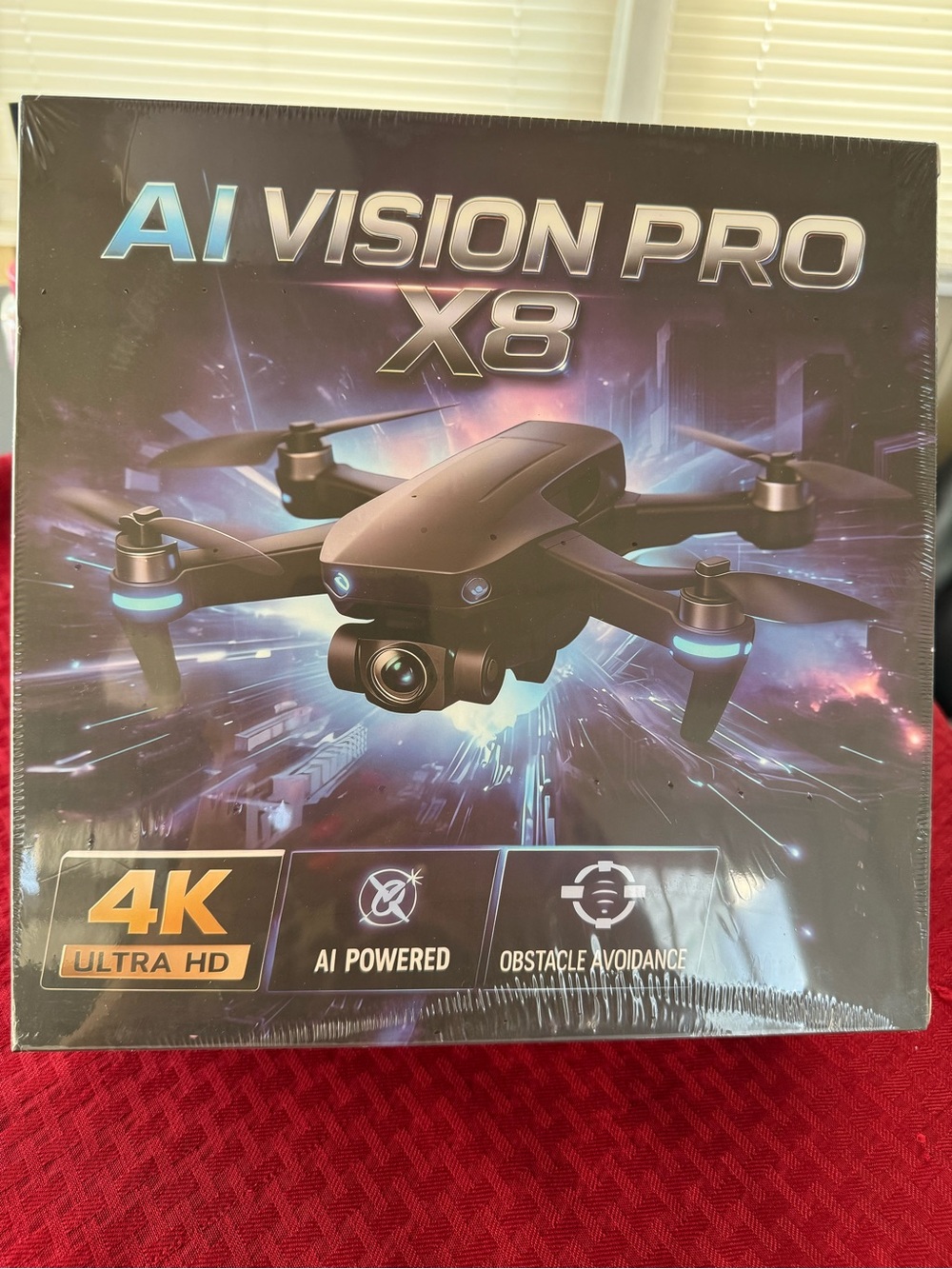 AI Vision PRO X8 4K Drone - Black
